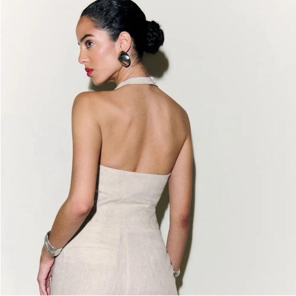 NWT • Sasha linen top in oatmeal - size 0 - Picture 2 of 7